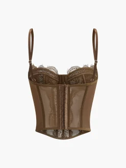 COMMENSE Spaghetti Strap Lace Corset* Corset Tops|Tops