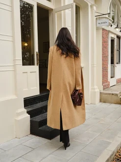 COMMENSE Split Pockets Tweed Coat* Outerwear|Coats