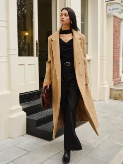 COMMENSE Split Pockets Tweed Coat* Outerwear|Coats