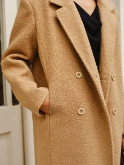 COMMENSE Split Pockets Tweed Coat* Outerwear|Coats