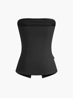 COMMENSE Split Tube Top Without Belt* Tank Tops & Camis|Tops