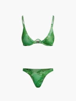 COMMENSE Spring Flames Mesh Three Piece Bikini Bathing Suit* Swimwear|Tops