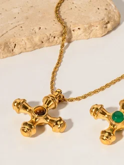 COMMENSE Stainless Steel Cross Necklace* Necklaces|Accessories