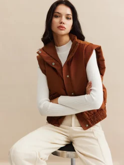 COMMENSE Stand Collar Button Warm Vest* Outerwear|Vests