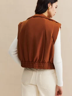 COMMENSE Stand Collar Button Warm Vest* Outerwear|Vests