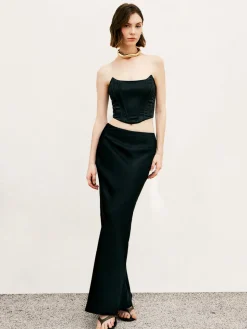 COMMENSE Strapless Knotted Back Corset Top* Tops
