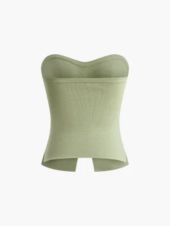 COMMENSE Strapless Split Pearl Sweater Vest* Sweater Vests|Sweaters & Cardigans