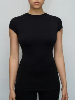 COMMENSE Stretch Crew Neck T-Shirt* T-shirts|Tops
