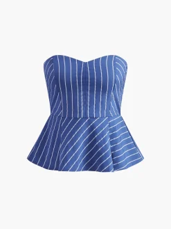 COMMENSE Stripe Belted sweetheart Pants Set* Pants Sets|Matching Sets