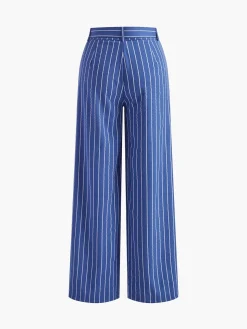 COMMENSE Stripe Belted sweetheart Pants Set* Pants Sets|Matching Sets