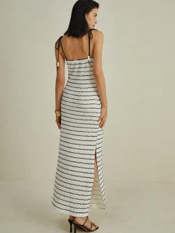 COMMENSE Stripe Cami Long Dress* White Dresses|Cocktail & Party Dresses