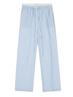 COMMENSE Stripe Loose Double-Waisted Tie Front Pants* Pants|Bottoms