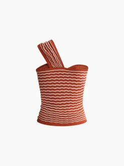 COMMENSE Stripe One Shoulder Knit Top* Sweater Tops|Sweaters & Cardigans