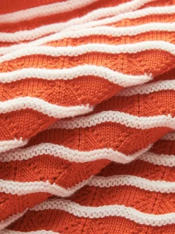 COMMENSE Stripe One Shoulder Knit Top* Sweater Tops|Sweaters & Cardigans