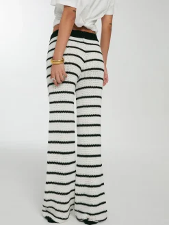 COMMENSE Striped Drawstring Knit Pants* Pants|Knitwear
