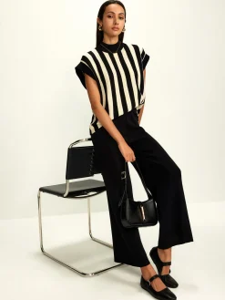 COMMENSE Striped Jersey Top Pants Set* Matching Sets|Bottoms