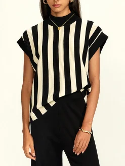 COMMENSE Striped Jersey Top Pants Set* Matching Sets|Bottoms