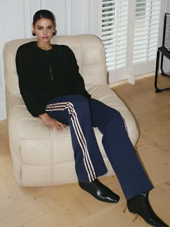 COMMENSE Striped Patchwork Drawstring Sweatpants* Pants|Bottoms