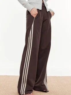 COMMENSE Striped Patchwork Elastic Waist Pants* Pants|Bottoms