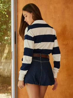 COMMENSE Striped Polo Bodysuit* Bodysuits|Bodysuits