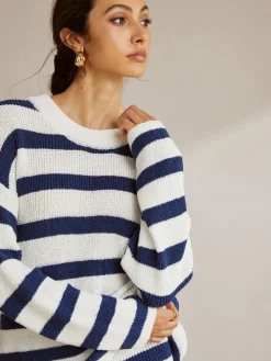 COMMENSE Striped Ribbed Sweater Shorts Set* Shorts Sets|Shorts