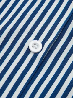 COMMENSE Striped Ruffle-Sleeve Polo Shirt* Blouses & Shirts|Tops