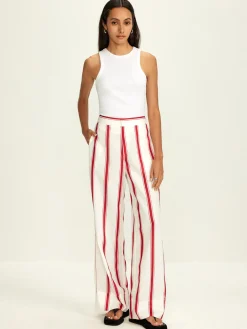 COMMENSE Striped Wide Leg Pants* Wide Leg|Pants