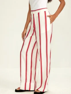 COMMENSE Striped Wide Leg Pants* Wide Leg|Pants