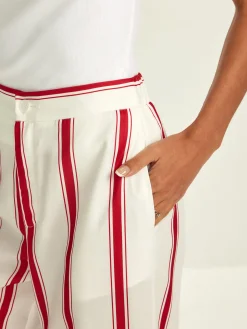 COMMENSE Striped Wide Leg Pants* Wide Leg|Pants