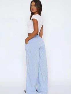 COMMENSE Styling Striped Long Pants* Pants|Bottoms