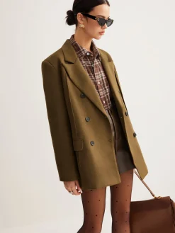 COMMENSE Suede Back-Slit Blazer* Outerwear|Blazers