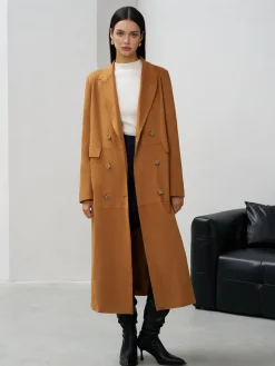 COMMENSE Suede Button Long Blazer* Outerwear|Blazers