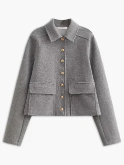 COMMENSE Suede Button Short Polo Jacket* Outerwear|Jackets