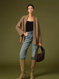 COMMENSE Suede Ruched Knee-High Boots* Shoes|Accessories