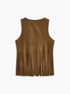 COMMENSE Suede Tassel Vest* Outerwear|Vests