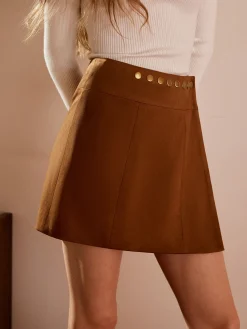 COMMENSE Suede Wrap Mini Skirt* Skirts
