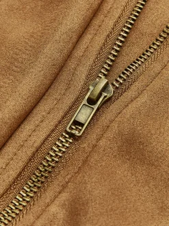 COMMENSE Suede Zipper Shift Jacket* Outerwear|Jackets