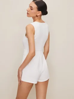 COMMENSE Summer Square Neck Sleeveless Skort* White Dresses|Jumpsuits & Rompers