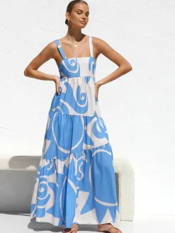 COMMENSE Sun Print Cami Long Dress* Casual Dresses|Vacation Dresses