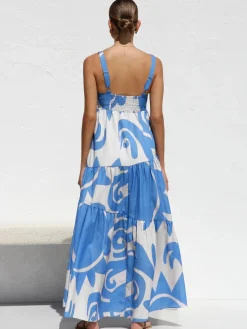 COMMENSE Sun Print Cami Long Dress* Casual Dresses|Vacation Dresses