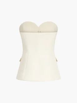 COMMENSE Sweetheart Button Up Tube Top* Tank Tops & Camis|Matching Sets