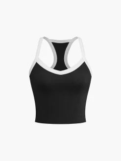COMMENSE Sweetheart Neck Contrast Tank Top* Tank Tops & Camis|Tops