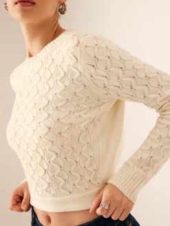 COMMENSE Tie Back Crop Sweater* Sweater Tops|Sweaters & Cardigans