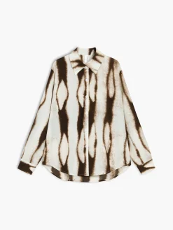 COMMENSE Tie Dye Oversized Button Down Shirt* Blouses & Shirts|Tops