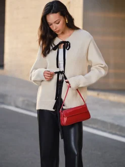 COMMENSE Tie Front Knit Top* Sweater Tops|Sweaters & Cardigans