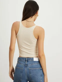 COMMENSE Transparent Strap Crop Tank Top* Sweater Tops|Crop Tops