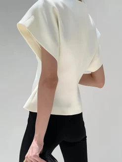 COMMENSE Trendy V-Neck Button Down Blouse* Blouses & Shirts|Tops