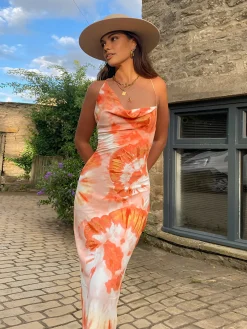 COMMENSE Tropical Floral Print Cami Long Dress* Casual Dresses|Floral Dresses