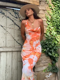 COMMENSE Tropical Floral Print Cami Long Dress* Casual Dresses|Floral Dresses