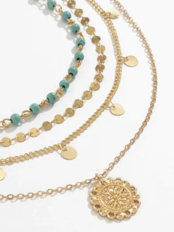COMMENSE Turquoise Multi-Layered Necklace* Necklaces|Accessories